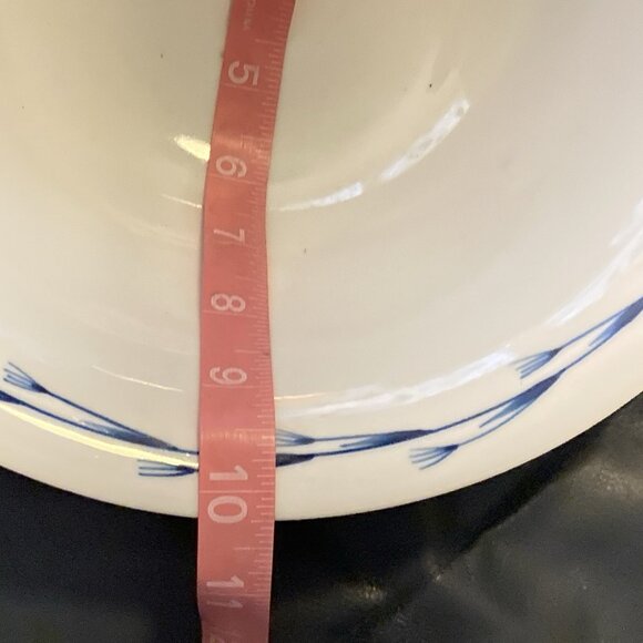 Kari Trestakk Norway Serving Bowl Hand Painted Porcelain Abstract Forks Design - Picture 8 of 9